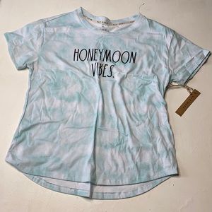 Bundle only RAE DUNN Blue Tie Dye Honeymoon Vibes T-shirt